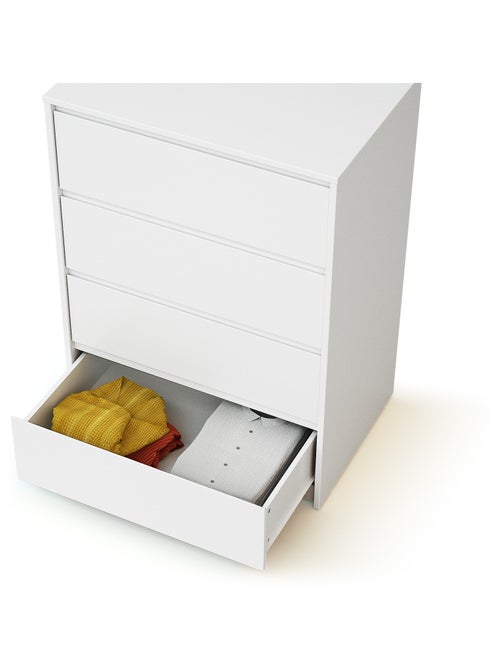 Webaby - cômoda bebê de madeira 4 gavetas uno - branco - Kiabi