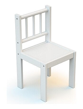 Webaby - conjunto de 1 mesa + 2 cadeiras para crianças de madeira branco
