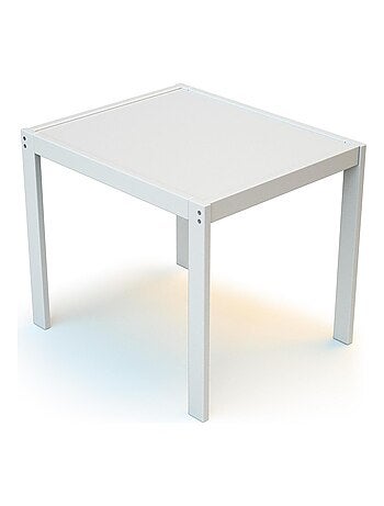 Webaby - conjunto de 1 mesa + 2 cadeiras para crianças de madeira branco