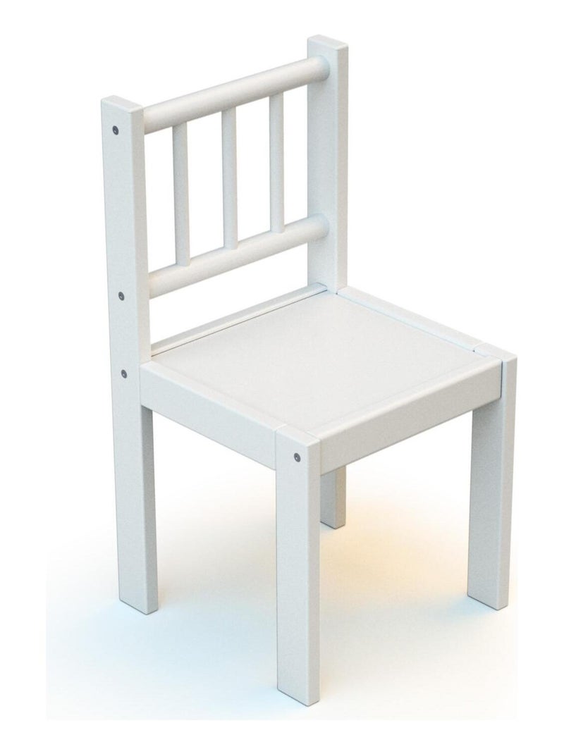 Webaby - conjunto de 1 mesa + 2 cadeiras para crianças de madeira branco Branco - Kiabi