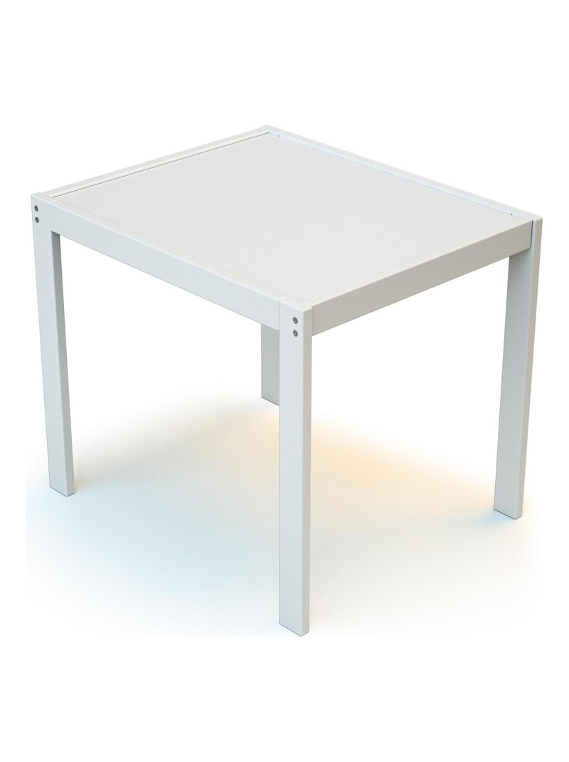 Webaby - conjunto de 1 mesa + 2 cadeiras para crianças de madeira branco Branco - Kiabi
