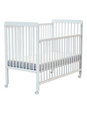 Webaby - cuna bebê con lateral deslizante madeira livo branco 60 x 120 cm