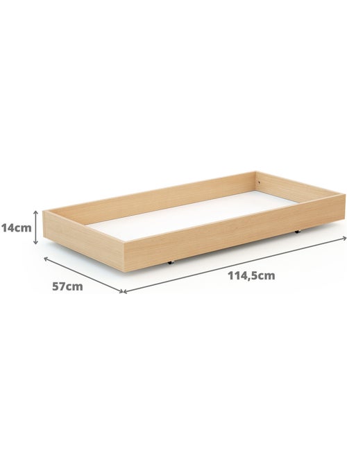 Webaby - gaveta de cama bebê 60 x 120 cm rolo de madeira faia envernizada - Kiabi Webaby - gaveta de cama bebê 60 x 120 cm rolo de madeira faia envernizada - Kiabi