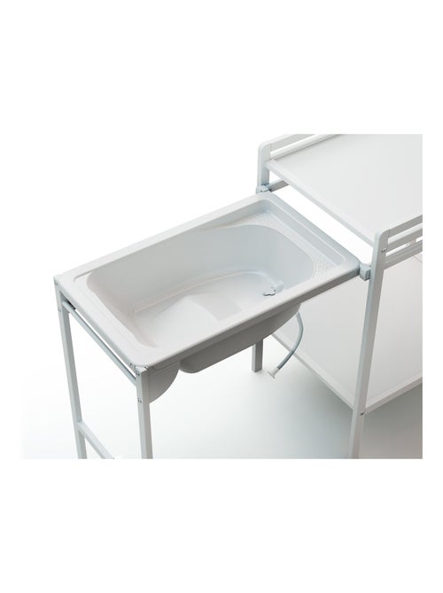 Webaby - mesa muda-fraldas com banheira lilo de madeira branco - Kiabi Webaby - mesa muda-fraldas com banheira lilo de madeira branco - Kiabi