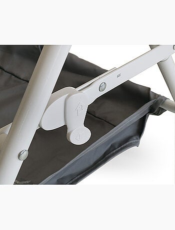 Webaby - mesa muda-fraldas dobrável de aço, de plástico branco e cinzento