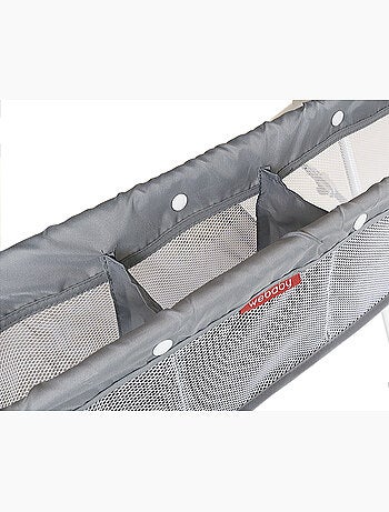 Webaby - mesa muda-fraldas dobrável de aço, de plástico branco e cinzento