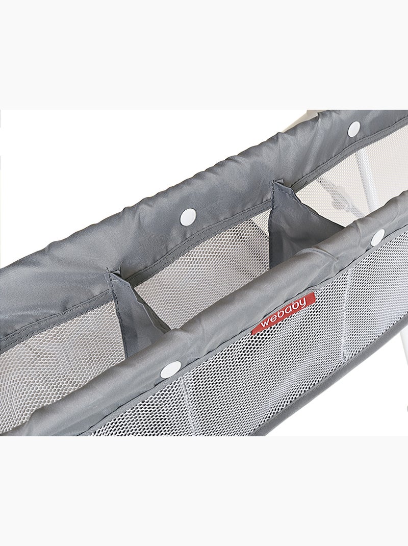 Webaby - mesa muda-fraldas dobrável de aço, de plástico branco e cinzento Branco Cinza-claro - Kiabi