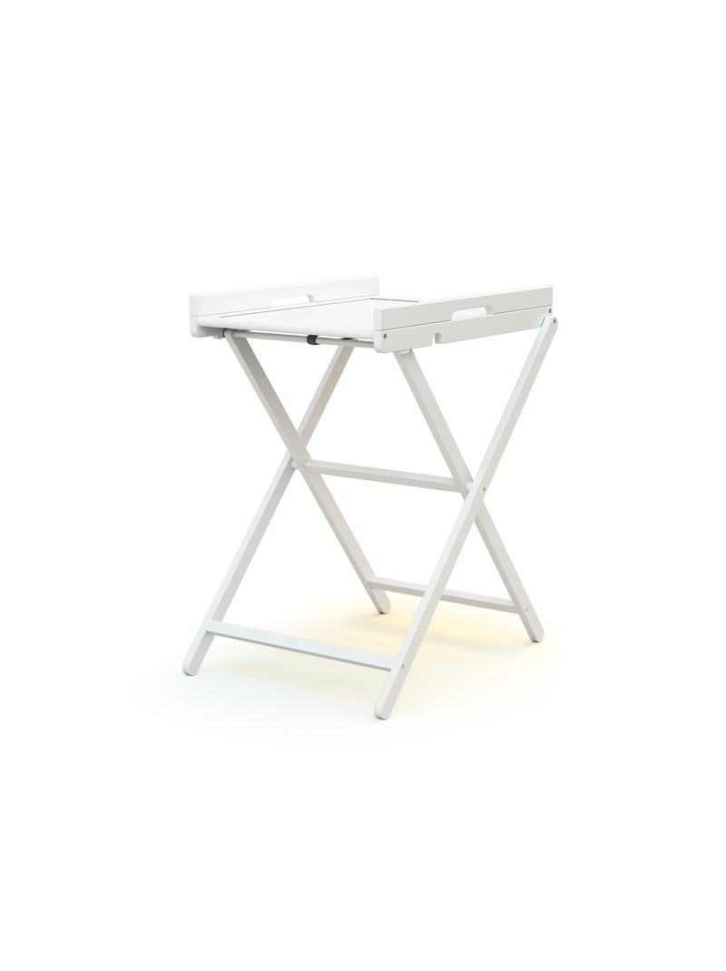 Webaby - mesa muda-fraldas dobrável pala de madeira branco Branco - Kiabi