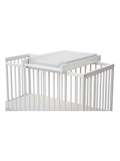 Webaby - trocador de fraldas amovível para o cama de bebe mona de madeira branco e faia 60 x 120 cm - Kiabi Webaby - trocador de fraldas amovível para o cama de bebe mona de madeira branco e faia 60 x 120 cm - Kiabi