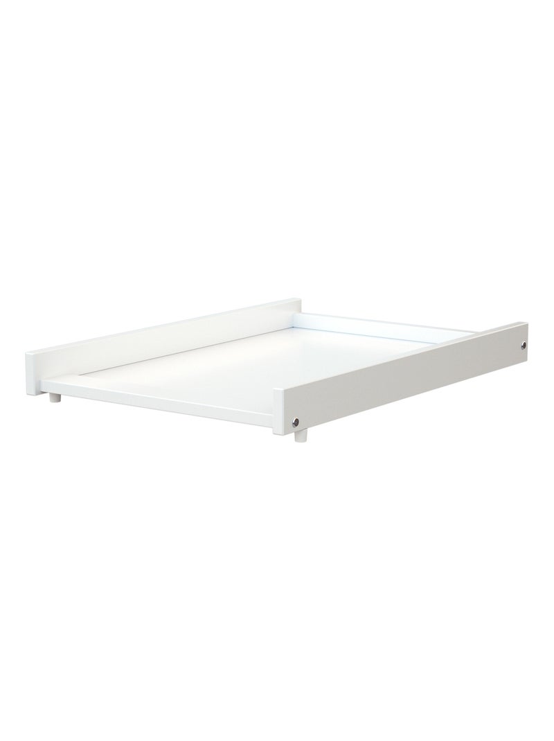 Webaby - trocador de fraldas amovível para o cama de bebe mona de madeira branco e faia 60 x 120 cm Bege claro - Kiabi