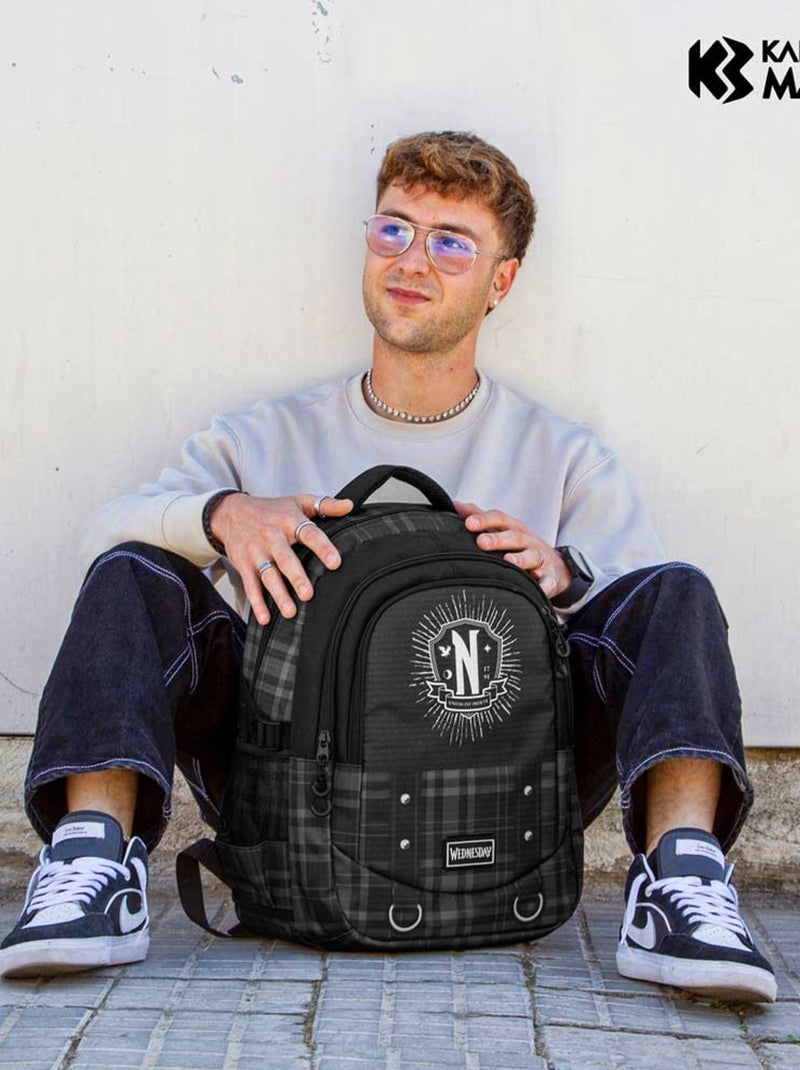 Wednesday Chains Mochila Running PLUS, Preta Preto - Kiabi