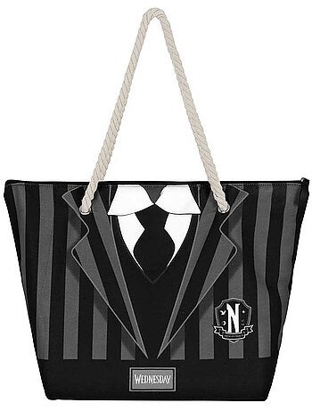 Wednesday uniform bolsa de praia soleil, preta