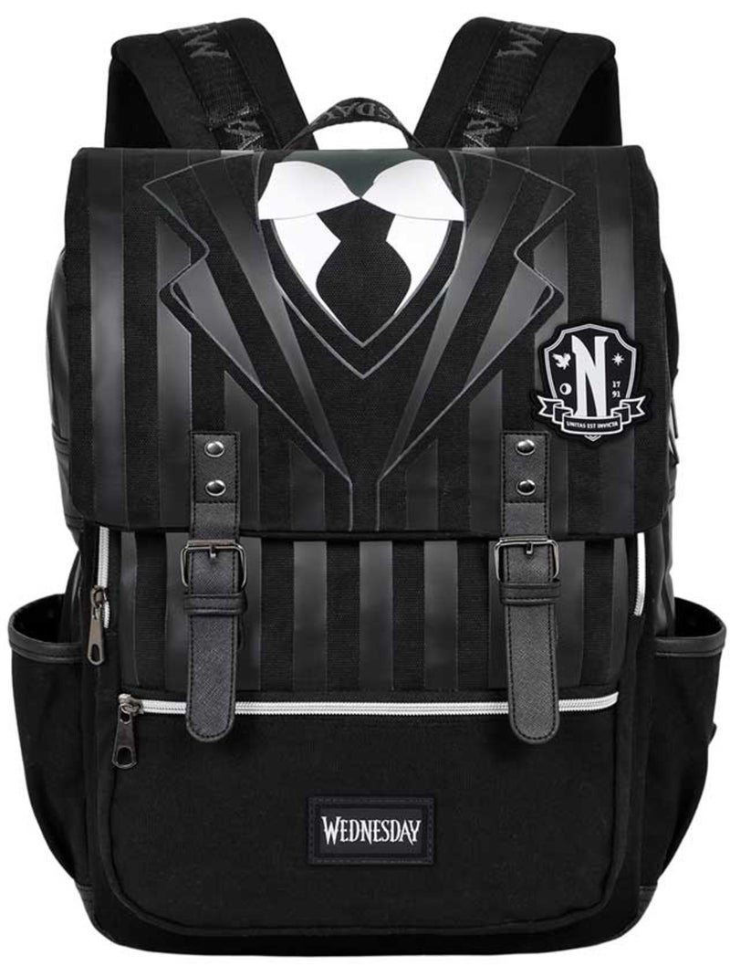 Wednesday Uniform Mochila Oxford, Preta Preto - Kiabi