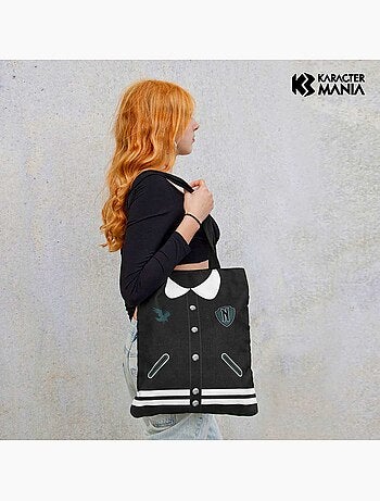Wednesday Varsity Bolsa de la Compra Shopping Bag, Preta