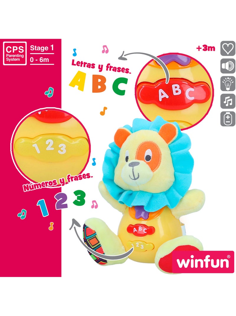 Winfun brinquedo de pelúcia lion para bebês c/luz e som em espanhol Multicolorido - Kiabi