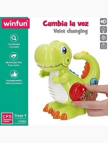 Winfun brinquedo elétrico dinosaur c/gravador, luz e som