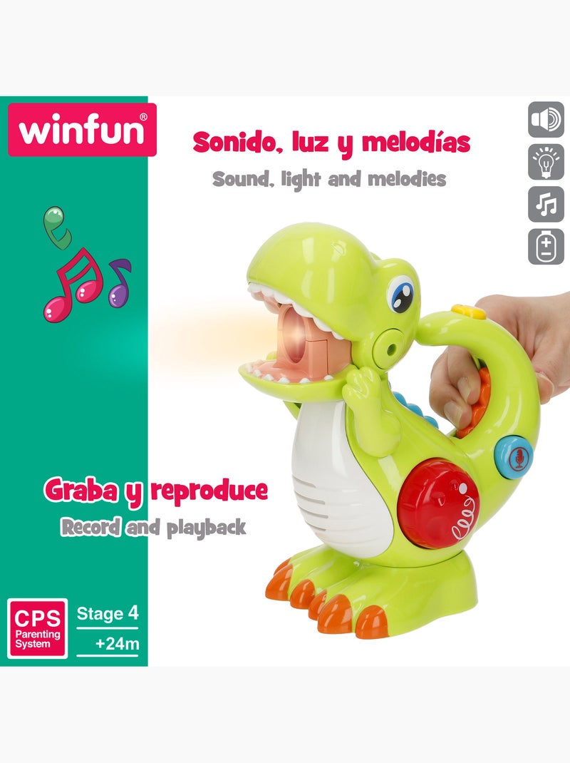 Winfun brinquedo elétrico dinosaur c/gravador, luz e som N/D - Kiabi