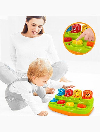 Winfun brinquedo interativo bilingue para animais saltitantes com som