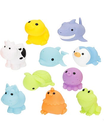 Winfun conjunto de banho com 10 animais da quinta e do oceano
