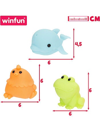 Winfun conjunto de banho com 10 animais da quinta e do oceano