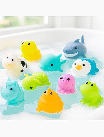 Winfun conjunto de banho com 10 animais da quinta e do oceano