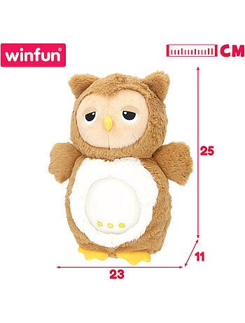Winfun coruja de peluche com luzes e sons suaves