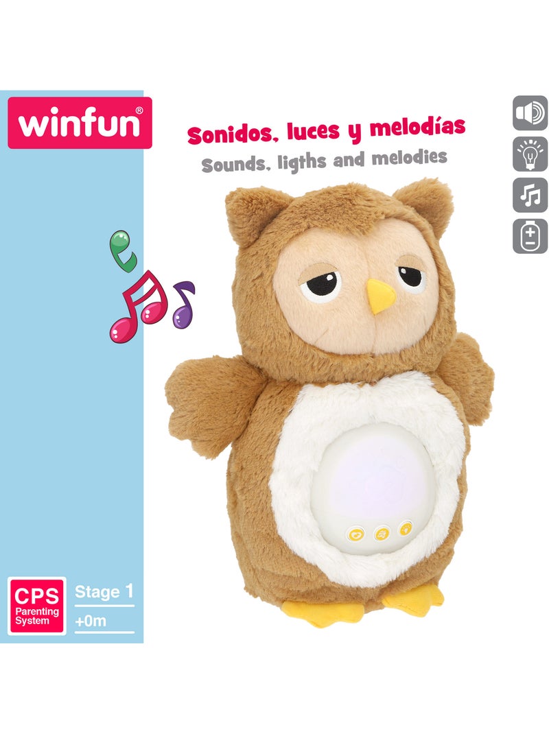 Winfun coruja de peluche com luzes e sons suaves N/D - Kiabi