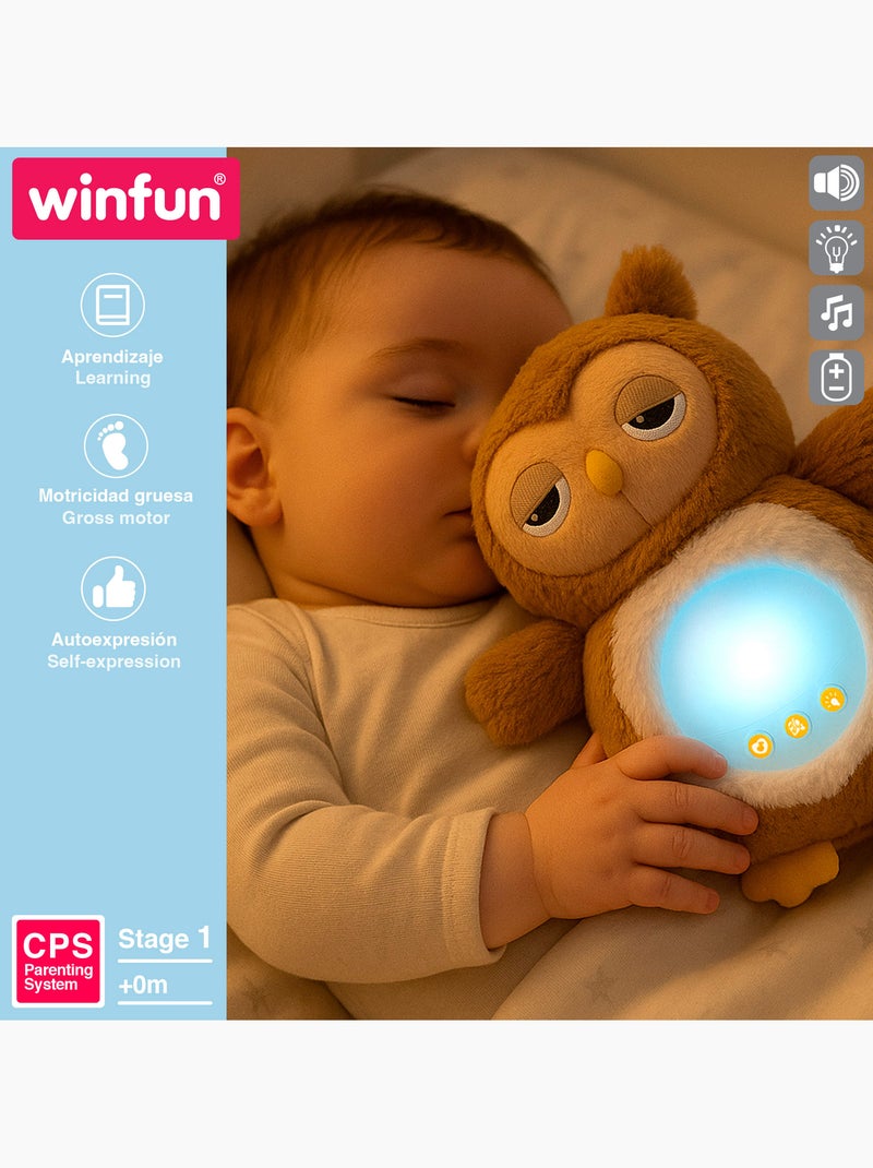 Winfun coruja de peluche com luzes e sons suaves N/D - Kiabi