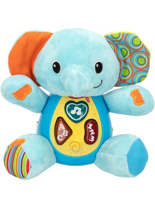 Winfun elefante falante de pelúcia para bebês c/luzes - idioma: espanhol - Kiabi