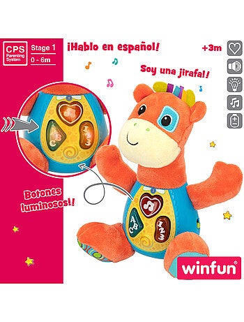 Winfun girafa falante de pelúcia c/luzes em espanhol