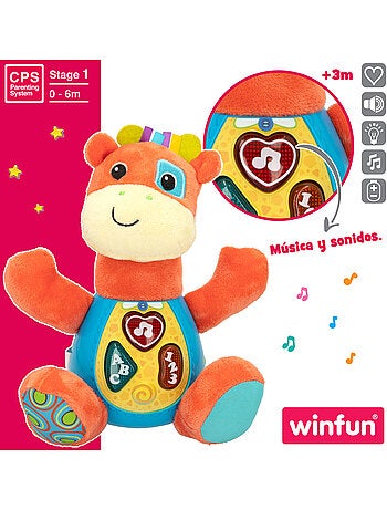 Winfun girafa falante de pelúcia c/luzes em espanhol