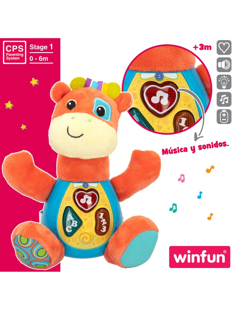 Winfun girafa falante de pelúcia c/luzes em espanhol Multicolorido - Kiabi