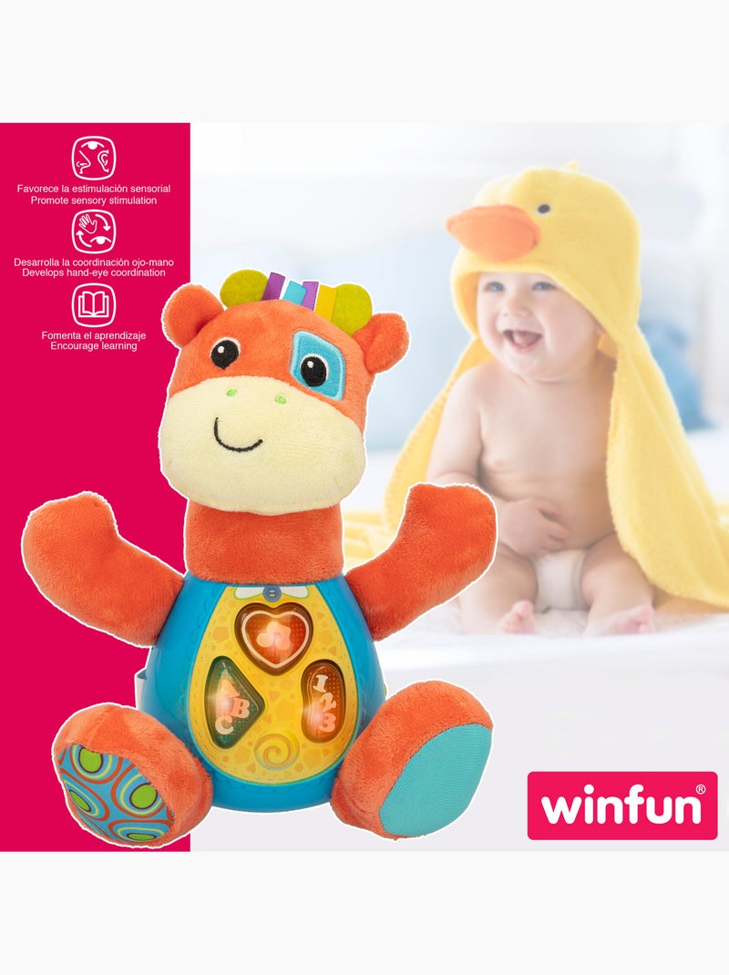 Winfun girafa falante de pelúcia c/luzes em espanhol Multicolorido - Kiabi