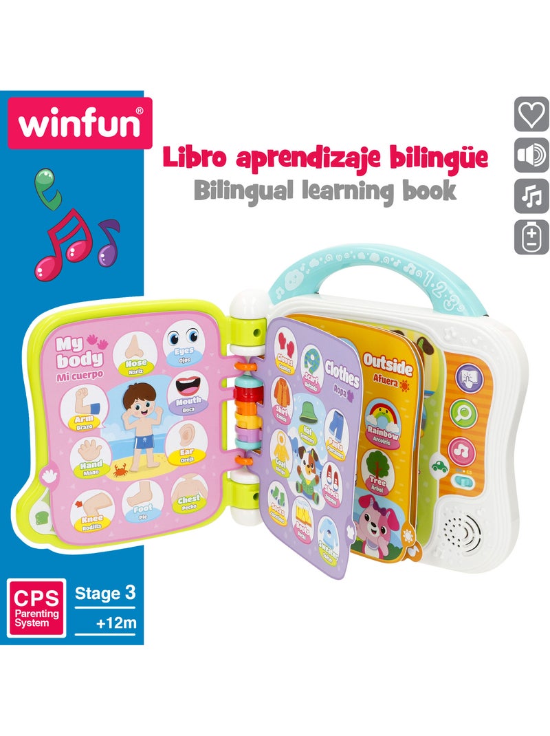 Winfun livro de aprendizagem da primeira palavra em inglês e espanhol N/D - Kiabi