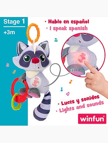 Winfun teddy chocalho guaxinim