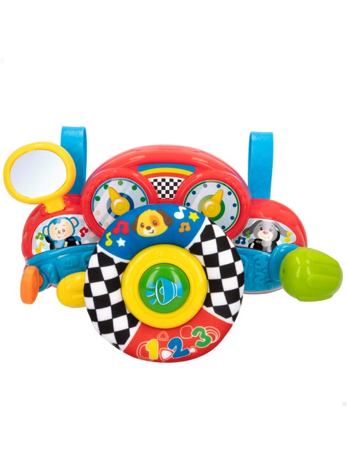 Winfun volante para carro de bebê 2 em 1 com luz e som - Kiabi Winfun volante para carro de bebê 2 em 1 com luz e som - Kiabi