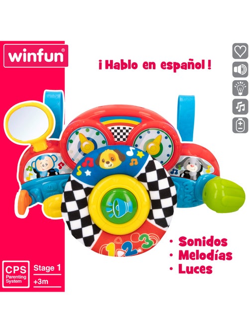 Winfun volante para carro de bebê 2 em 1 com luz e som - Kiabi Winfun volante para carro de bebê 2 em 1 com luz e som - Kiabi