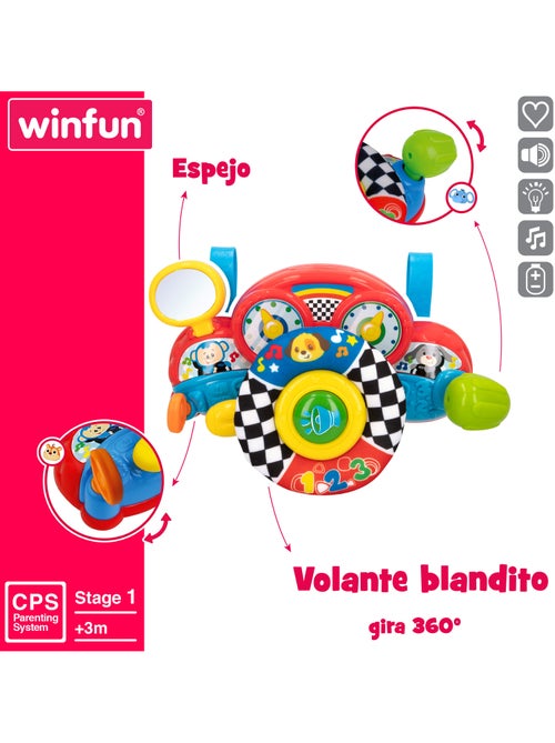 Winfun volante para carro de bebê 2 em 1 com luz e som - Kiabi Winfun volante para carro de bebê 2 em 1 com luz e som - Kiabi
