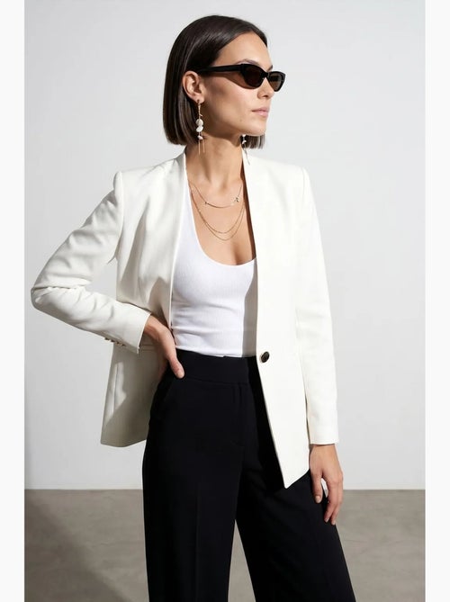 Women’s blazer jacket de crepe slim fit dilvin - Kiabi Women’s blazer jacket de crepe slim fit dilvin - Kiabi