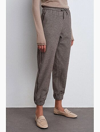 Women's calças jogger em crepe de poliéster dilvin