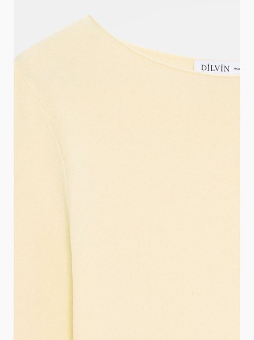 Women's camisola canelada com decote barco slim fit dilvin - Kiabi Women's camisola canelada com decote barco slim fit dilvin - Kiabi