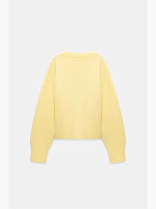 Women's camisola de malha canelada com decote em v dilvin - Kiabi
