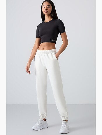Women's joggers de felpa relaxed de cintura subida tommy