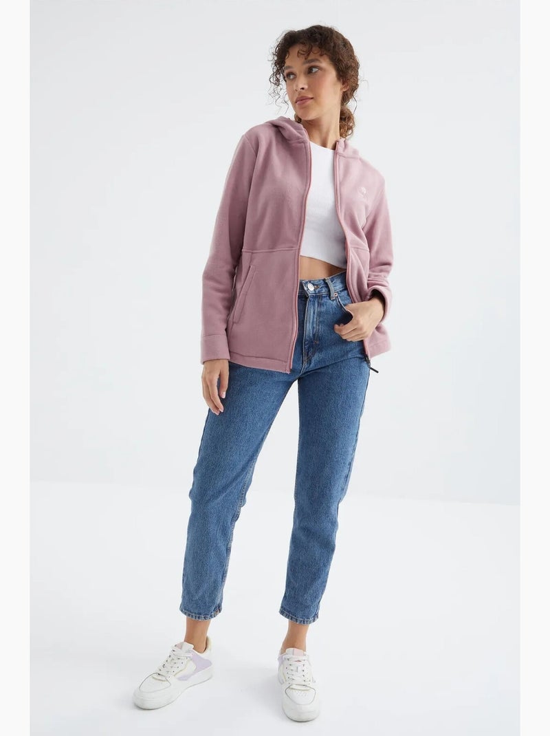 Women's sweatshirt com capuz e fecho de correr tommy Malva - Kiabi