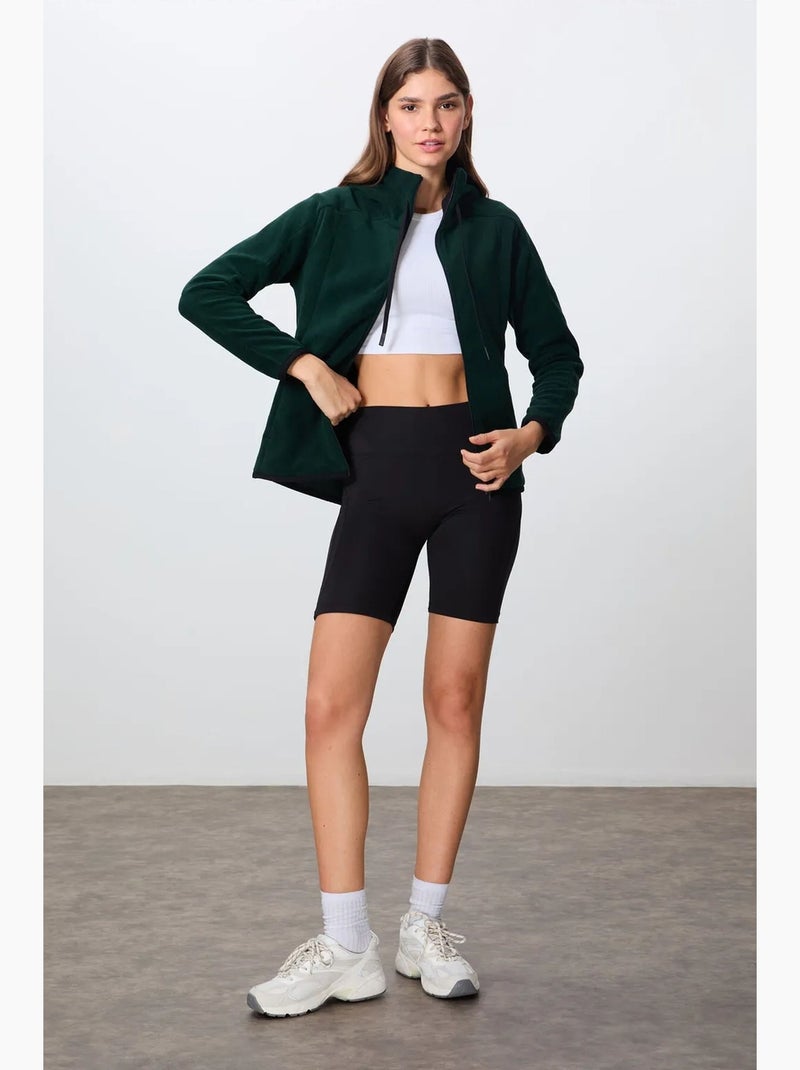 Women's sweatshirt felpada com capuz e fecho de correr tommy Verde garrafa - Kiabi