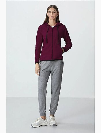 Women's sweatshirt felpada com capuz e fecho de correr tommy