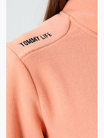 Women's sweatshirt felpada com fecho de correr à frente tommy