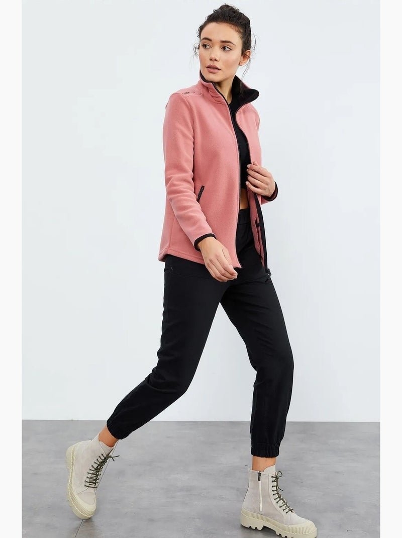 Women's sweatshirt felpada com fecho de correr à frente tommy Rosa velho - Kiabi