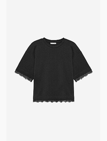 Women's t-shirt de algodão com elastano e decote redondo dilvin