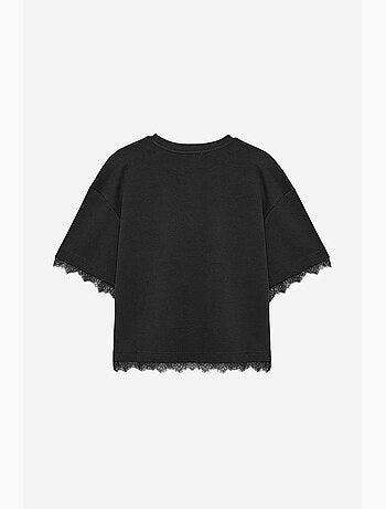 Women's t-shirt de algodão com elastano e decote redondo dilvin